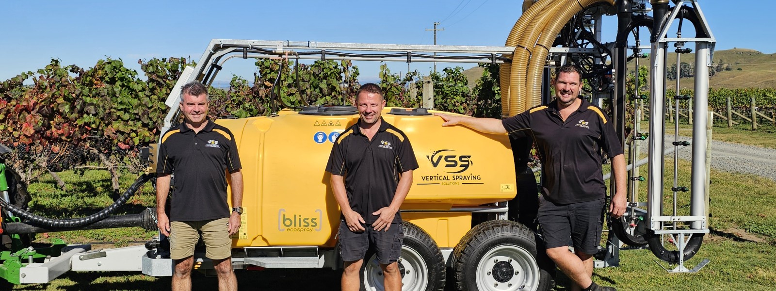 Vertical Spraying Solutions,<br />suppliers of orchard spraying equipment,<br />in Hawke's Bay, NZ.